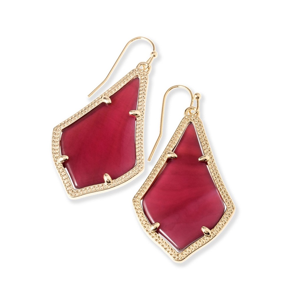 Kendra Scott Alex Earrings in Burgundy Illusion